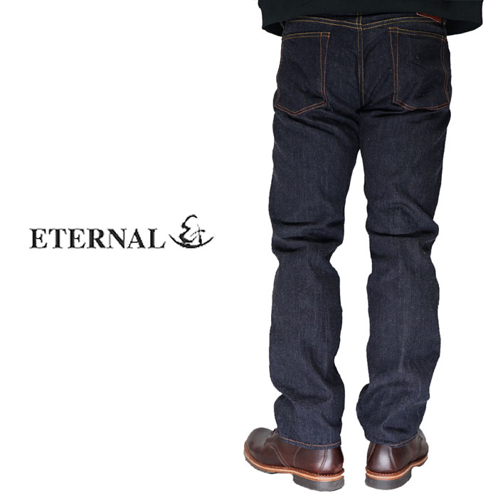 ETERNAL エターナル ジーンズ オレンジセルビッチ 5ポケット タイトストレート デニム ワンウォッシュ 岡山 児島 日本製 883-12 送料無料【エターナルから新作デニムが登場!!】