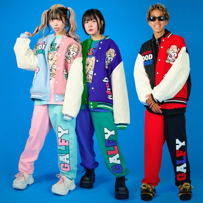 448 ガルフィー わんわんヤニクソ スカジャン 大型犬 リバーシブル 刺繍 GALFY ガルフィー スカジャン リバーシブル メンズ わんわんヤニクソ