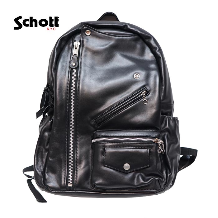 Schott(打つこと) ライダースデイパック 御徒面子 なめし革 BAG 鞄 メンズ 本革 牛皮 782-23976008 貨物輸送無料