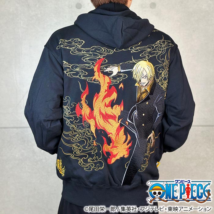楽天市場】絡繰魂×ONE PIECE 「サンジ」黒足のパーカー 絡繰魂 243027