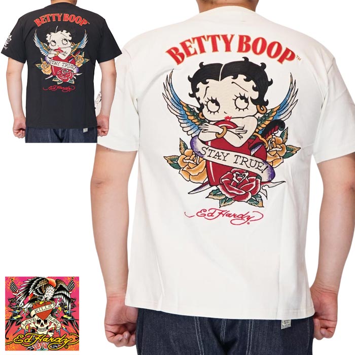 ED HARDY エドハーディー ベティブープ ベティー コラボ Tシャツ 半袖 メンズ BED-2503 送料無料