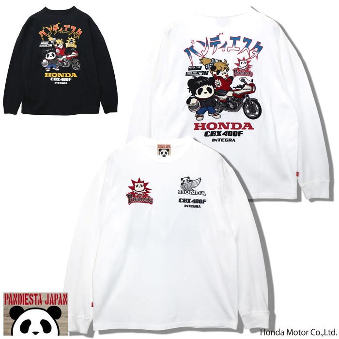 ホンダ Honda パンディエスタ PANDIESTA コラボ ロング Tシャツ パンダCBX400F INTEGRA 昭和仕様 和柄 564502 送料無料