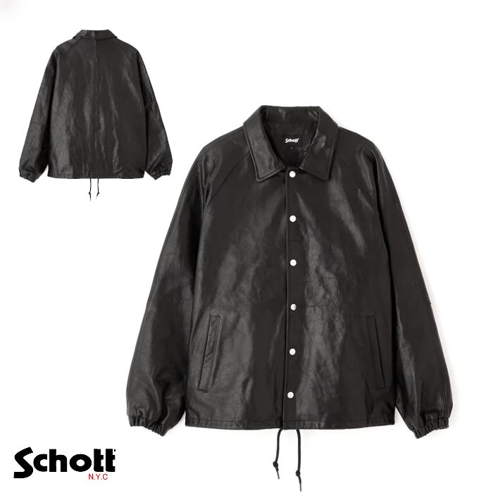 Schott(打つこと) なめし革 上衣 コーチジャケット アウター メンズ カウなめし革 革ジャン ライダース 782-5950054 貨物輸送無料
