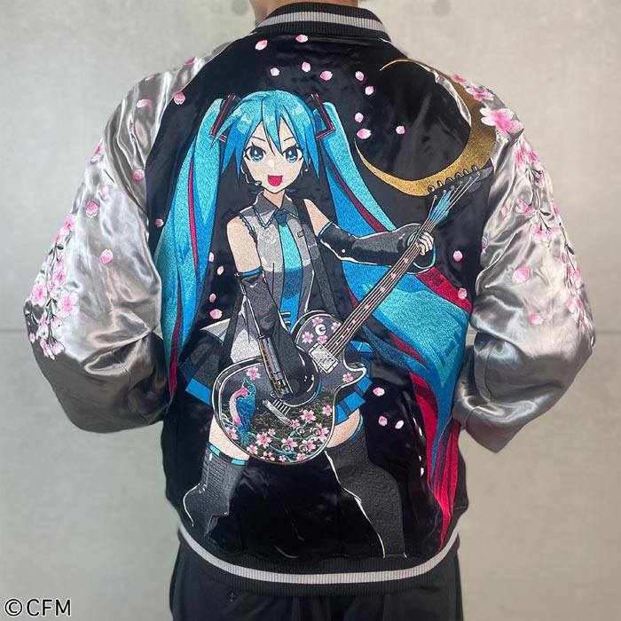 絡繰魂 カラクリダマシイ 初音ミク 二人三脚 和柄 スカジャン メンズ リヴァーシブル 差し上げ物 上衣 261002 貨物輸送無料