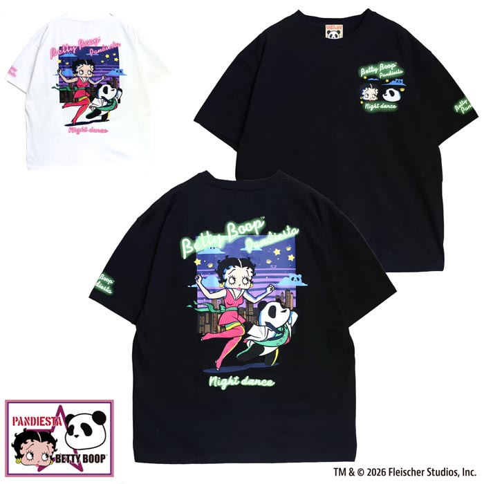 PANDIESTA パンディエスタ ベティブープコラボ ティーシャツ 半袖 ジャイアントパンダ メンズ 和柄 526600 貨物輸送無料 トップス-メンズファッション-Tシャツ・カットソー