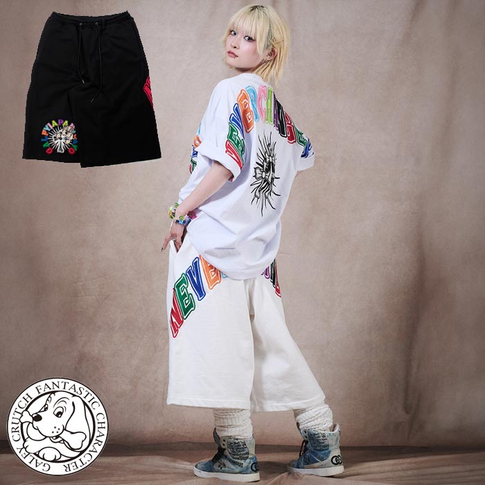 GALFY ガルフィー ショート パンツ おしゃぶりワンワンカラフルロゴショーツ メンズ レディース ボトム パンツ ズボン 162044 送料無料｜和柄 ジーンズプラザ摩耶葛西店