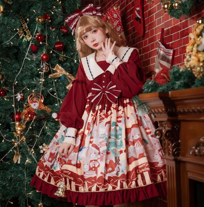cosbaby リボン クリスマス ロリータワンピース x10895.jpg