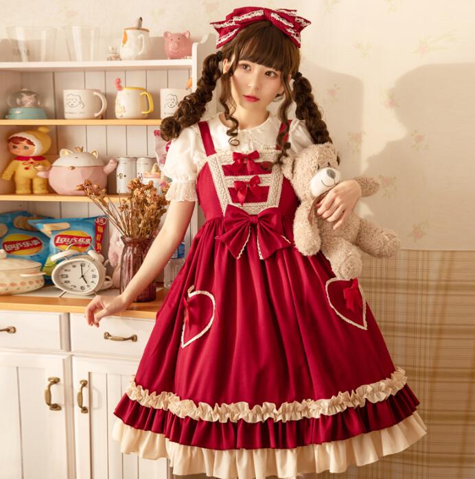 楽天市場】【即納 現品限り】 ロリータ バックリボン ジャンスカ