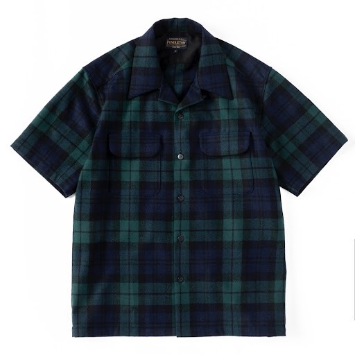 PENDLETON ぺルドントン S/S ボードシャツ JapanFit Lサイズ ブラックウォッチタータン 半袖