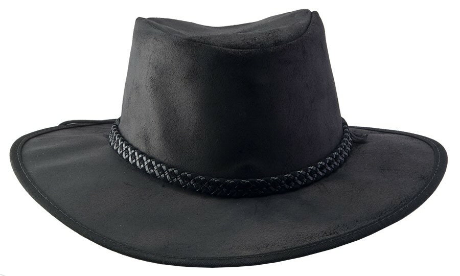 【無料ラッピング対象】【Head'n Home】 American Outback - No.62-13006 Crusher カラー：Black 米国製 革 紳士 メンズ あごヒモ付き