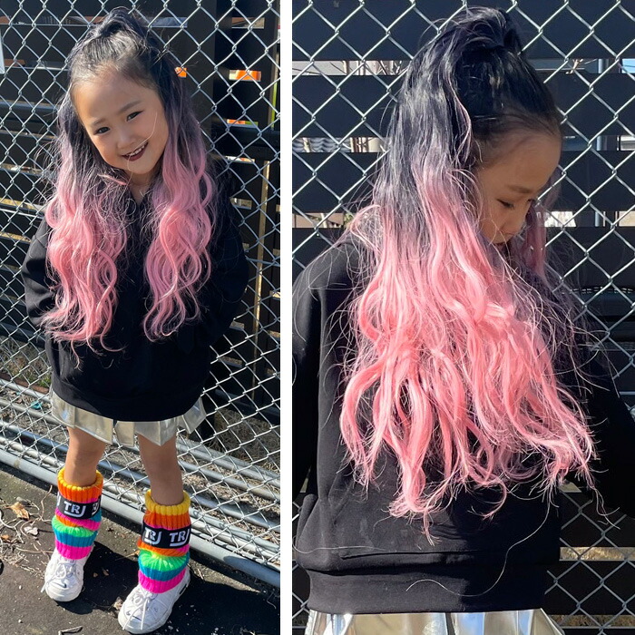 即納 ウェーブ エクステ グラデーション ヘアーエクステンション