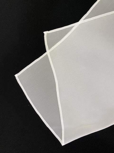 楽天市場】【シルクシフォン 白スカーフ】三巻縫製 選べる3サイズ