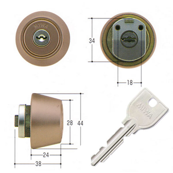 楽天市場】MIWA U9 LA シリンダー /特殊色YB真鍮鏡面 : マニアック