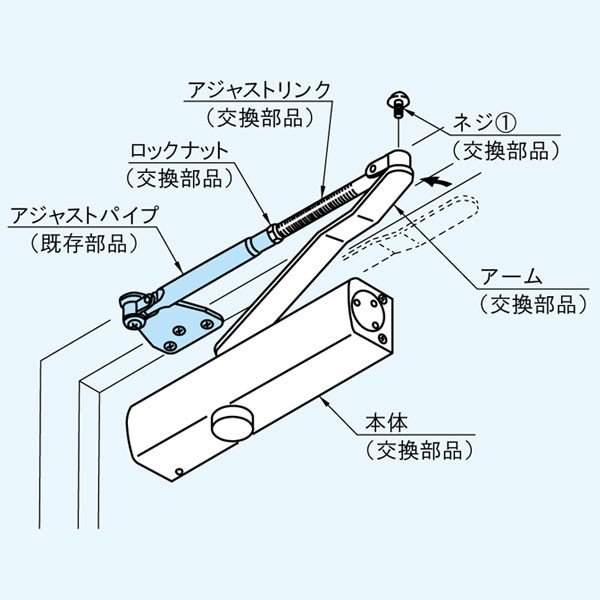 楽天市場 Ryobi リョービ 162p 162pjr 702p 交換用ドアクローザーキット マニアックホームセンター