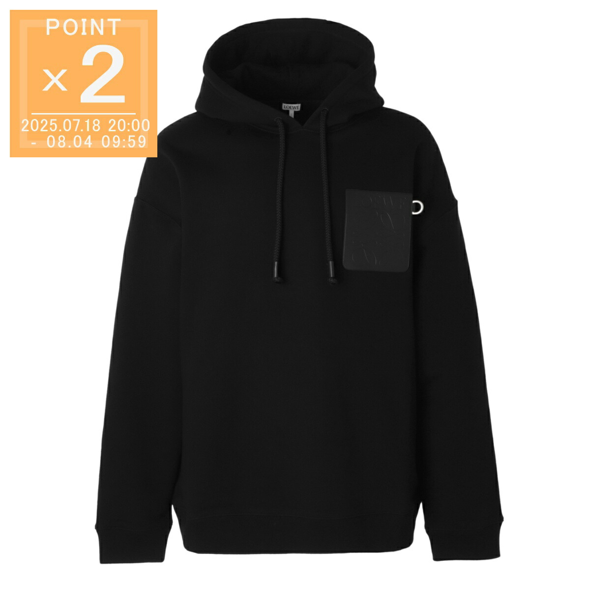 ★送料込★LOEWE アナグラム ジップ フーディー ★ラスト１点 ロエベ - LOEWE | ANAGRAM ZIP-UP HOODIE-Black-Lの通販