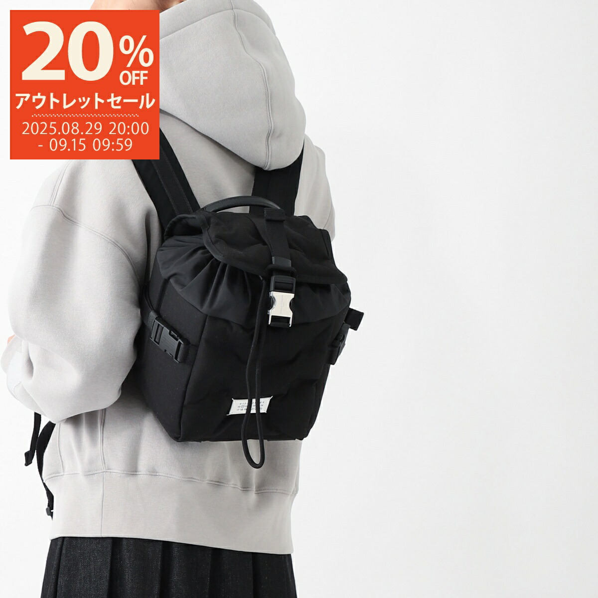 人気✨マルジェラ バックパック リュックサック/ブラック/ユニセックス 国内即発】Maison Margiela バックパック リュック 4ステッチ