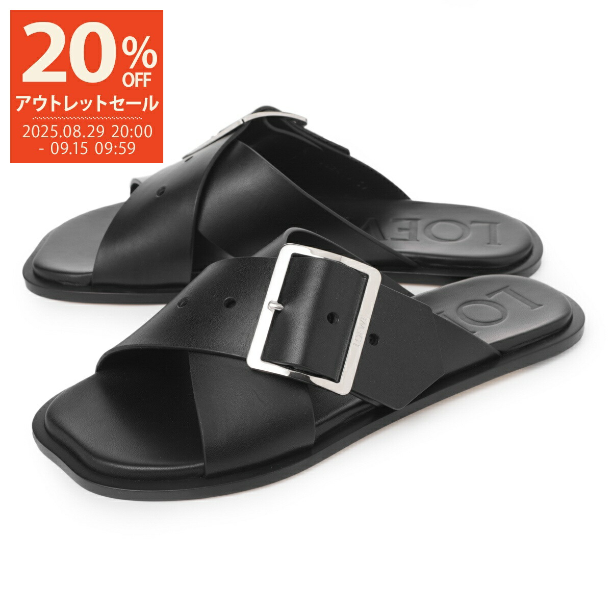 楽天市場】ロエベ LOEWE サンダル ブラック レディース