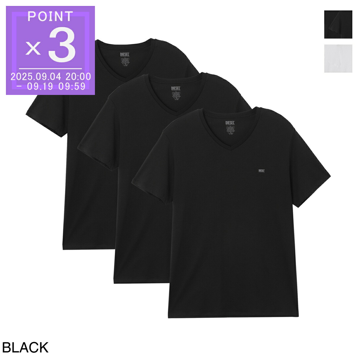 新品 DIESEL A17828 0LIAD E6679 Tシャツ 3セット M DIESEL 並行輸入品 ディーゼル umtee jake three pack