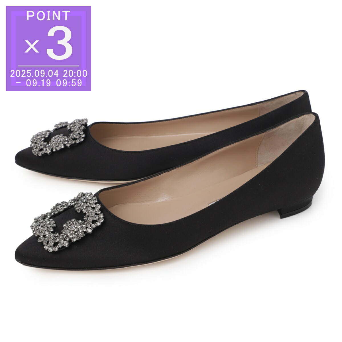 MANOLO BLAHNIK マノロブラニク ハンギシ フラットシューズ 黒 MANOLO BLAHNIK マノロブラニク パンプス ポインテッドトゥ