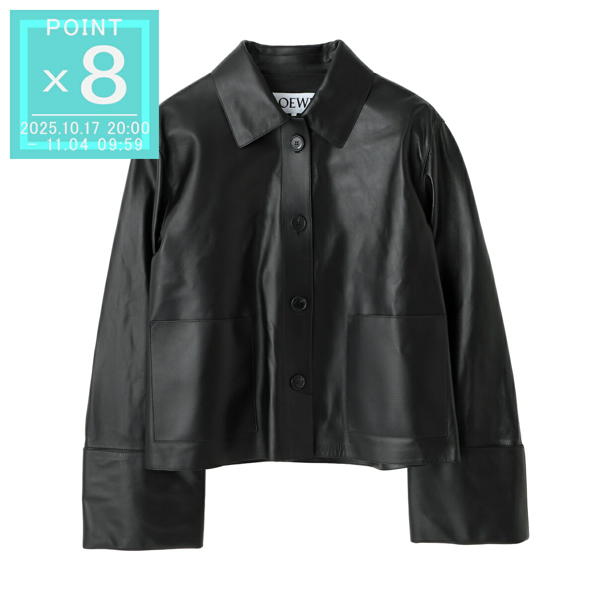 ロエベ　レディースジャケット LOEWE ロエベ レザージャケット ムートンジャケット ブラック