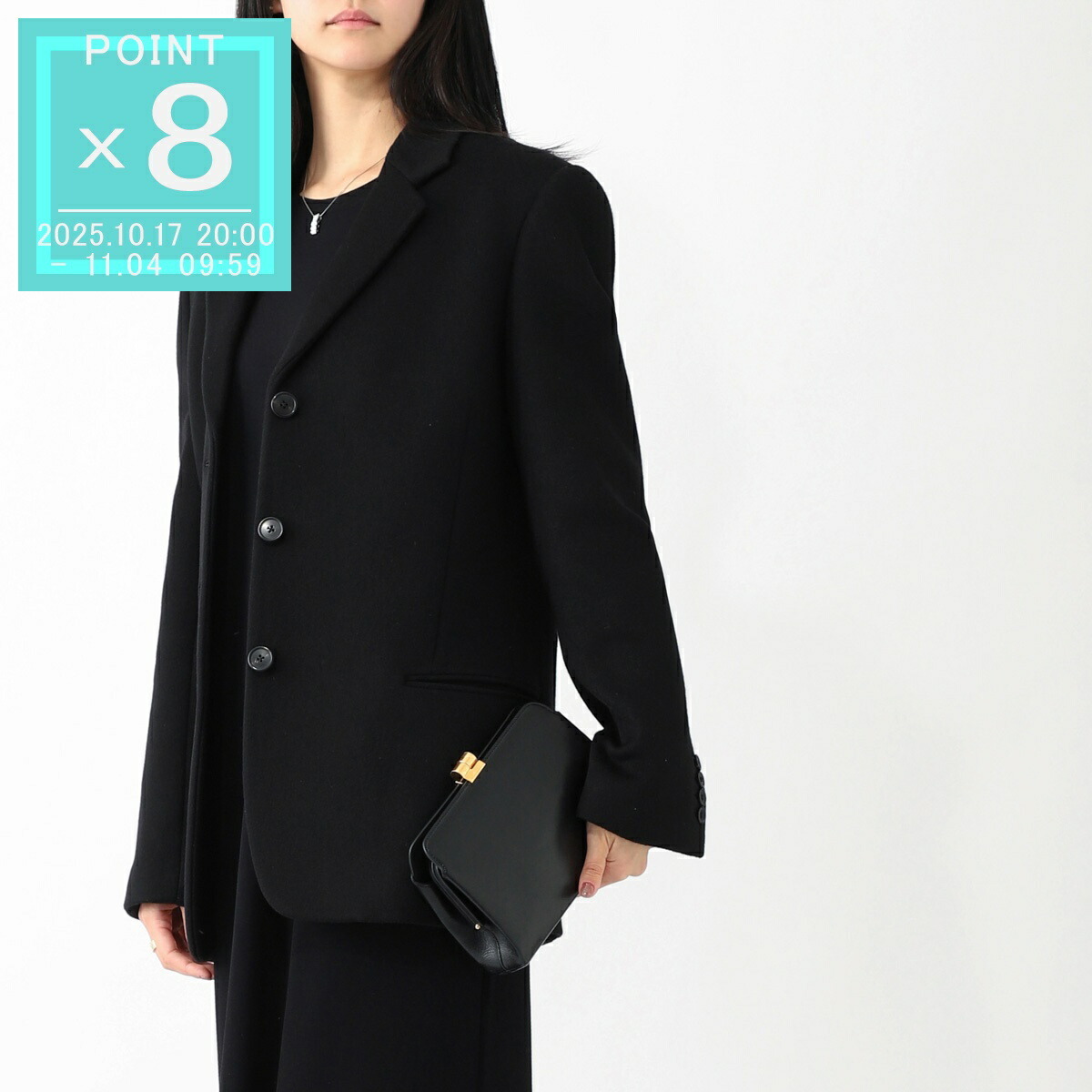 美品THE ROW ザロウ テーラード ジャケット 1B 黒 0 THE ROW（ザロウ）テーラードジャケット 黒 サイズ:2(M位