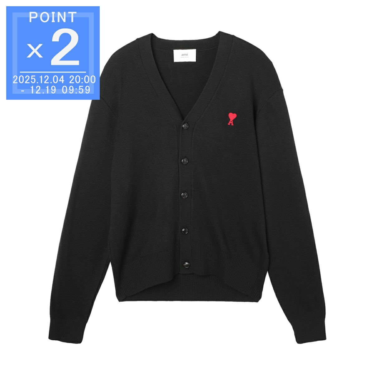 楽天市場】アミ AMI Vネック カーディガン メンズ レディース bfukc006