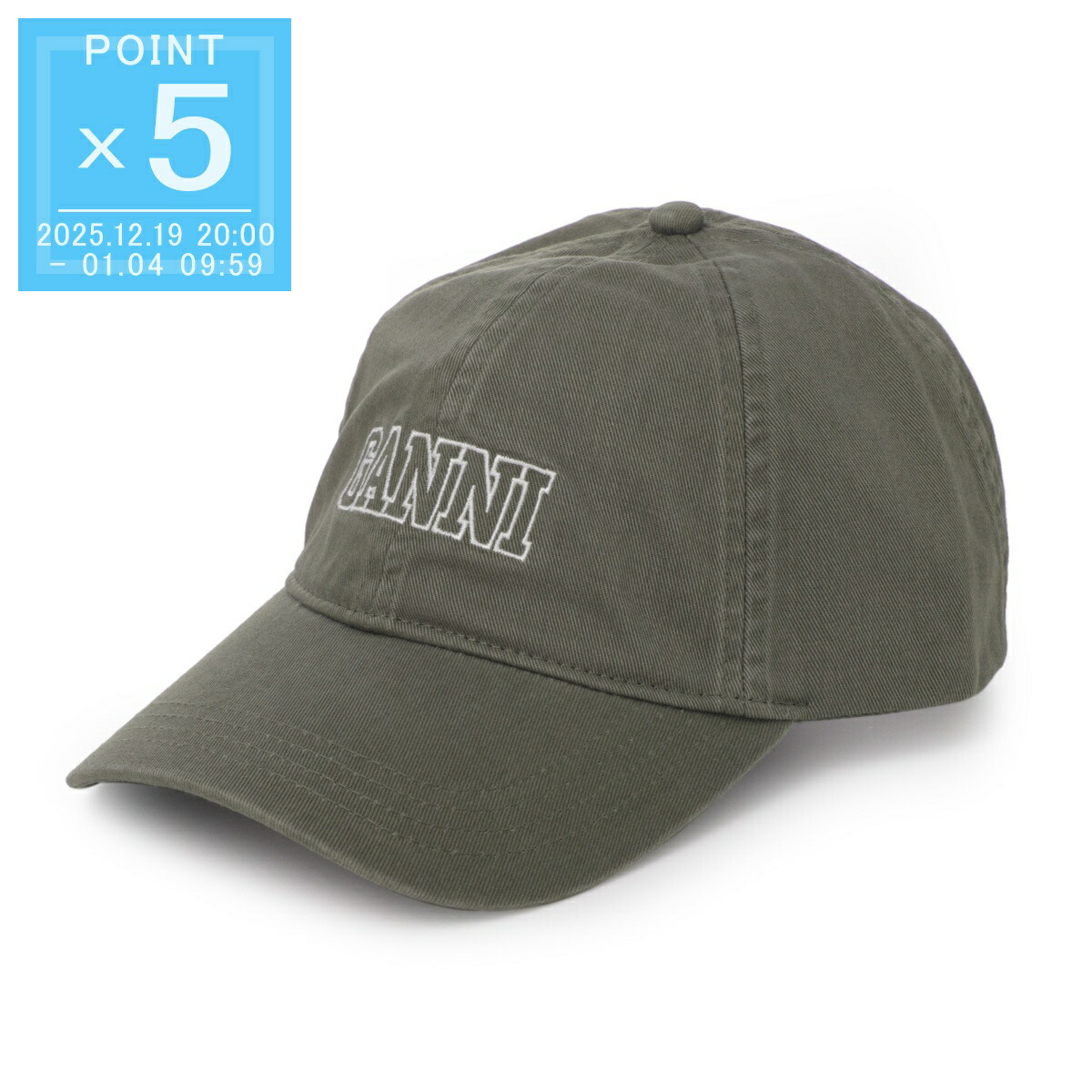 GANNI キャップ Black Black Embroidered Logo Cap | GANNI US