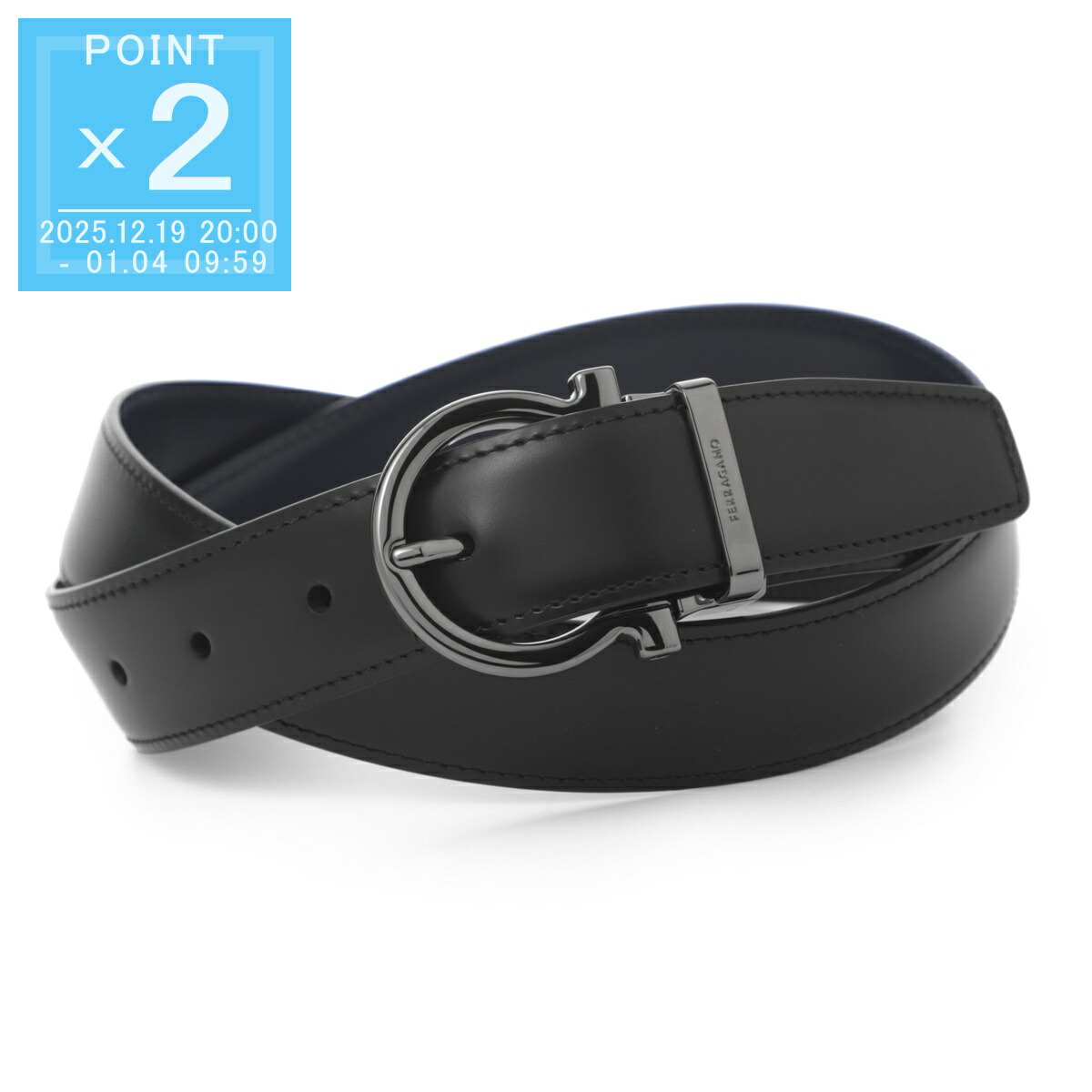 楽天市場】フェラガモ FERRAGAMO ベルト ブラック メンズ 679301