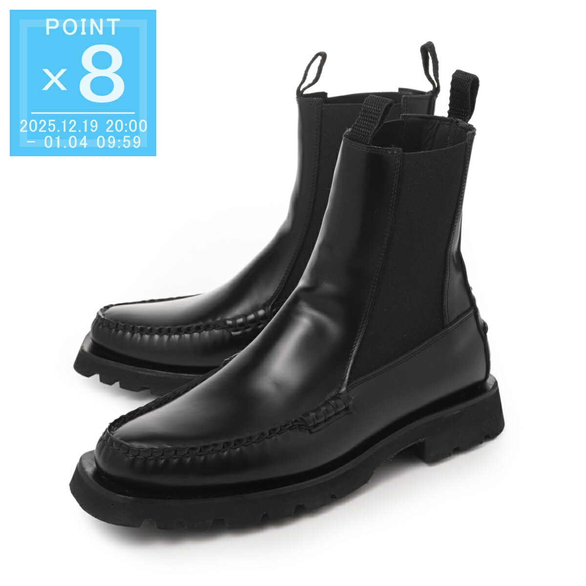 楽天市場】フェラガモ FERRAGAMO チェルシーブーツ ブラック メンズ