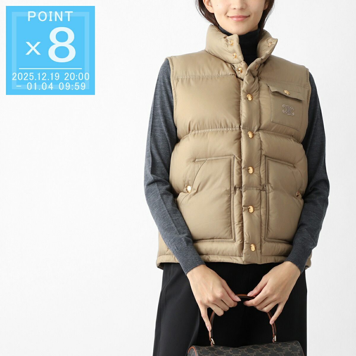 楽天市場】CELINE セリーヌ ベスト 2ADCK823Y.38NO レディース ジレ