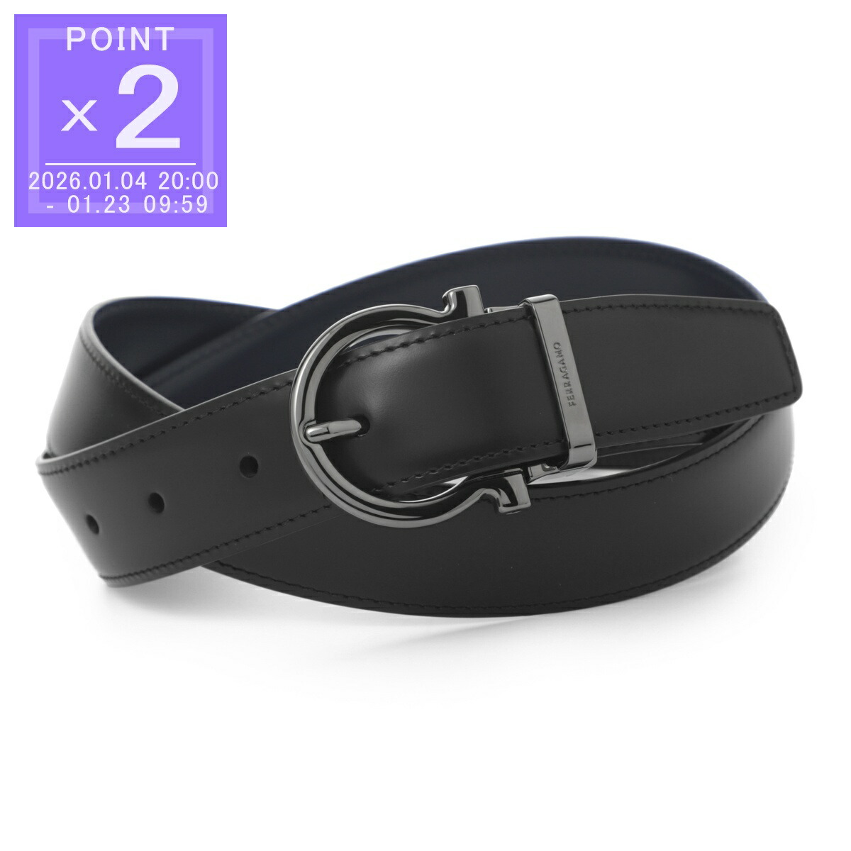 楽天市場】フェラガモ FERRAGAMO ベルト ブラック メンズ 679301