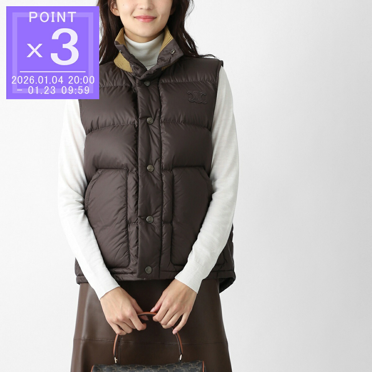 楽天市場】CELINE セリーヌ ベスト 2ADCK823Y.38NO レディース ジレ