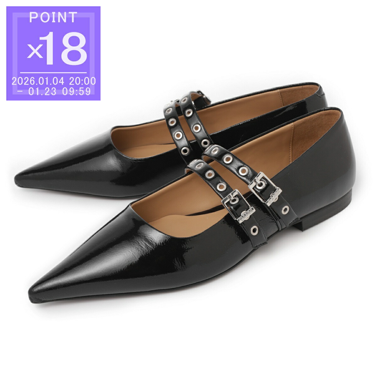 楽天市場】【アウトレット】ガニー GANNI バレリーナシューズ フラット