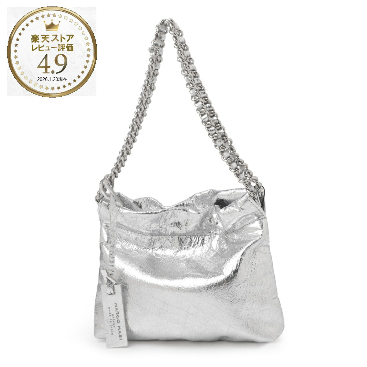 楽天市場】マルコマージ MARCO MASI トートバッグ シルバー レディース