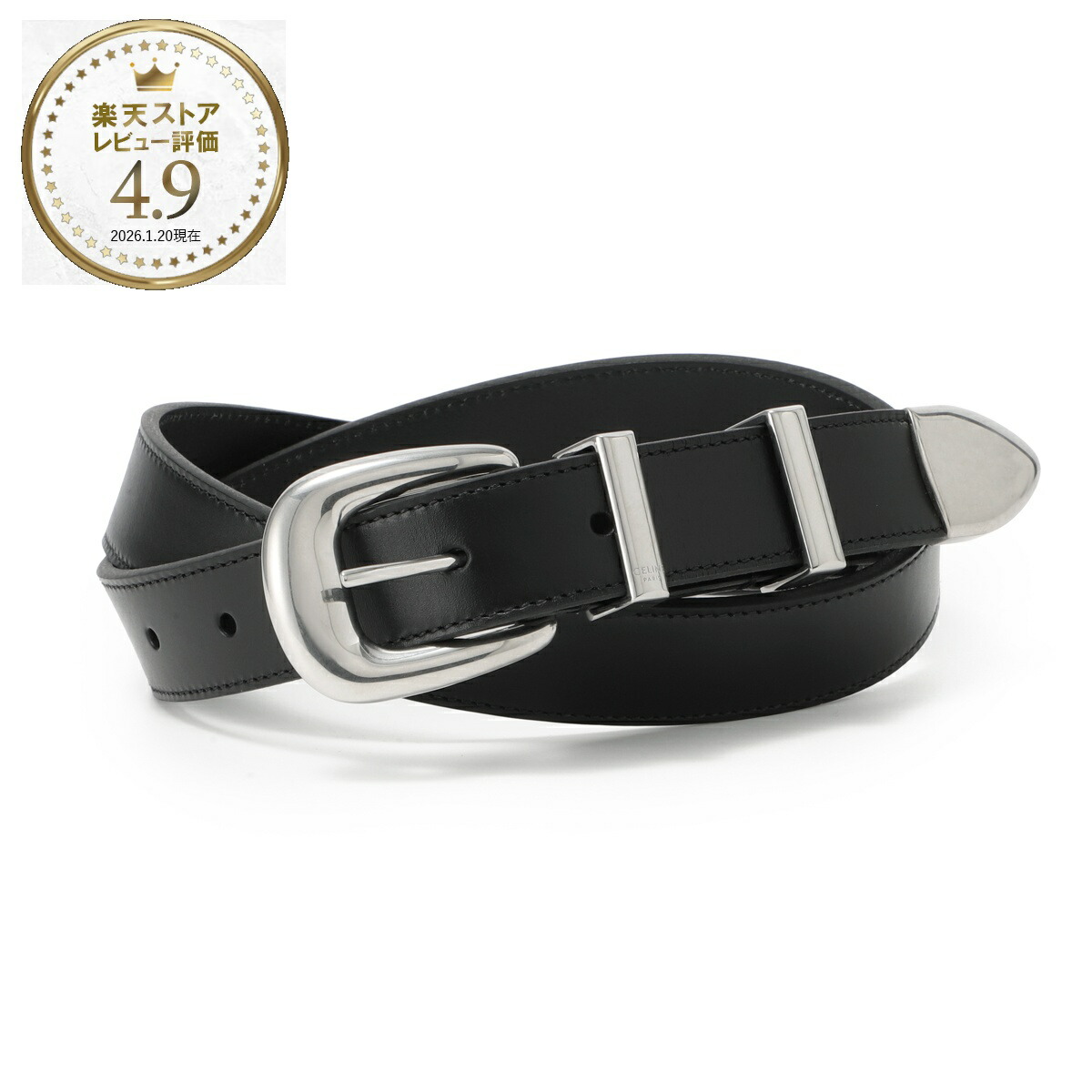 楽天市場】セリーヌ CELINE ベルト ブラック メンズ 45aka 3a01 38si