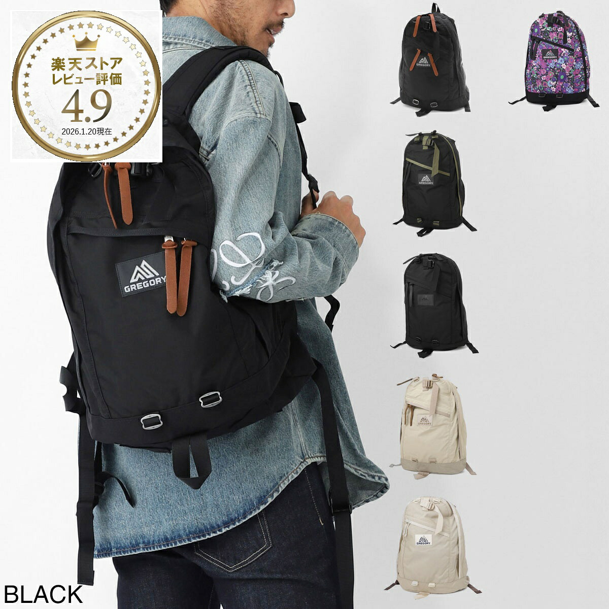 グレゴリー GREGORY バックパック メンズ 65169 1041 black DAY PACK【返品送料無料】