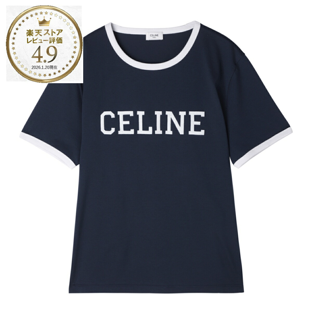 楽天市場】セリーヌ CELINE クルーネックTシャツ ホワイト メンズ