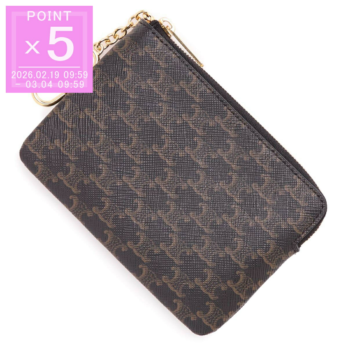 楽天市場】セリーヌ CELINE コインケース ポーチ ブラウン レディース