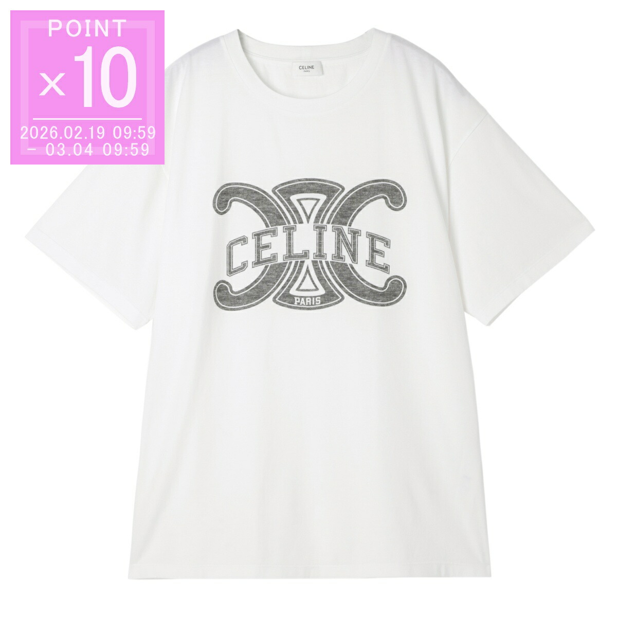 楽天市場】セリーヌ CELINE クルーネックTシャツ ホワイト メンズ