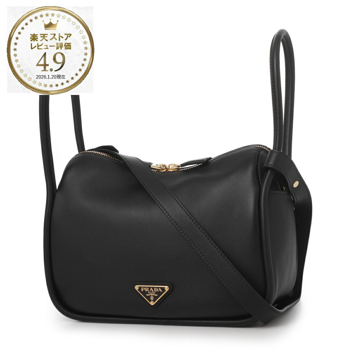 プラダ PRADA ハンドバッグ 2WAY ショルダーバッグ ブラック レディース 1ba451 vovo 2cys f0002 PRADA DARLING LEATHER HANDBAG【返品送料無料】