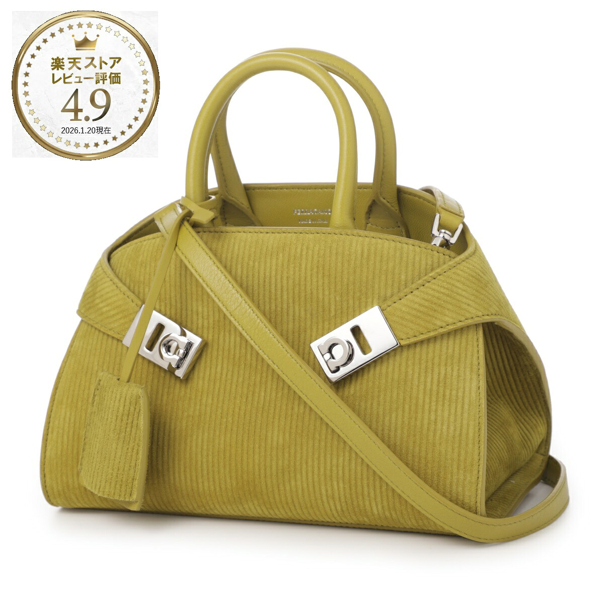 フェラガモ FERRAGAMO ハンドバッグ 2WAY ショルダーバッグ イエロー レディース hug mini 215975 785782 lemongrass HUG MINI【返品送料無料】