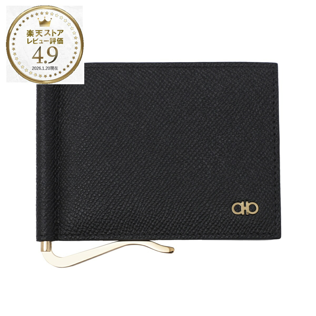 楽天市場】フェラガモ FERRAGAMO マネークリップ 2つ折り財布 ブラック