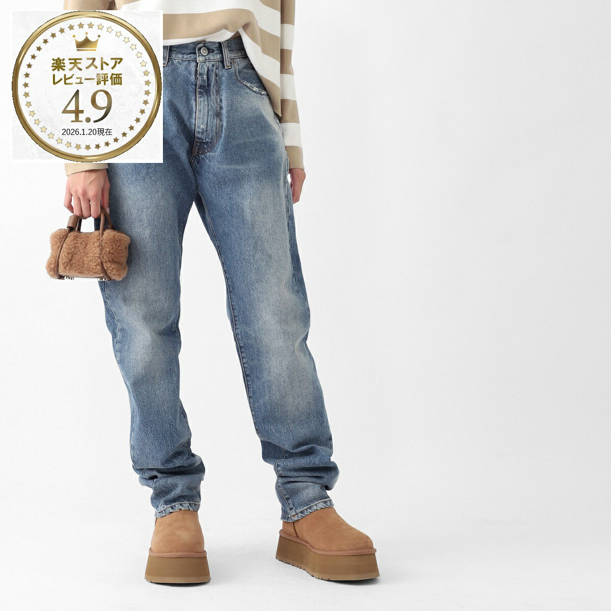 【アウトレット】メゾンマルジェラ Maison Margiela ジップフライジーンズ ブルー レディース s29la0094 s30561 984【返品送料無料】