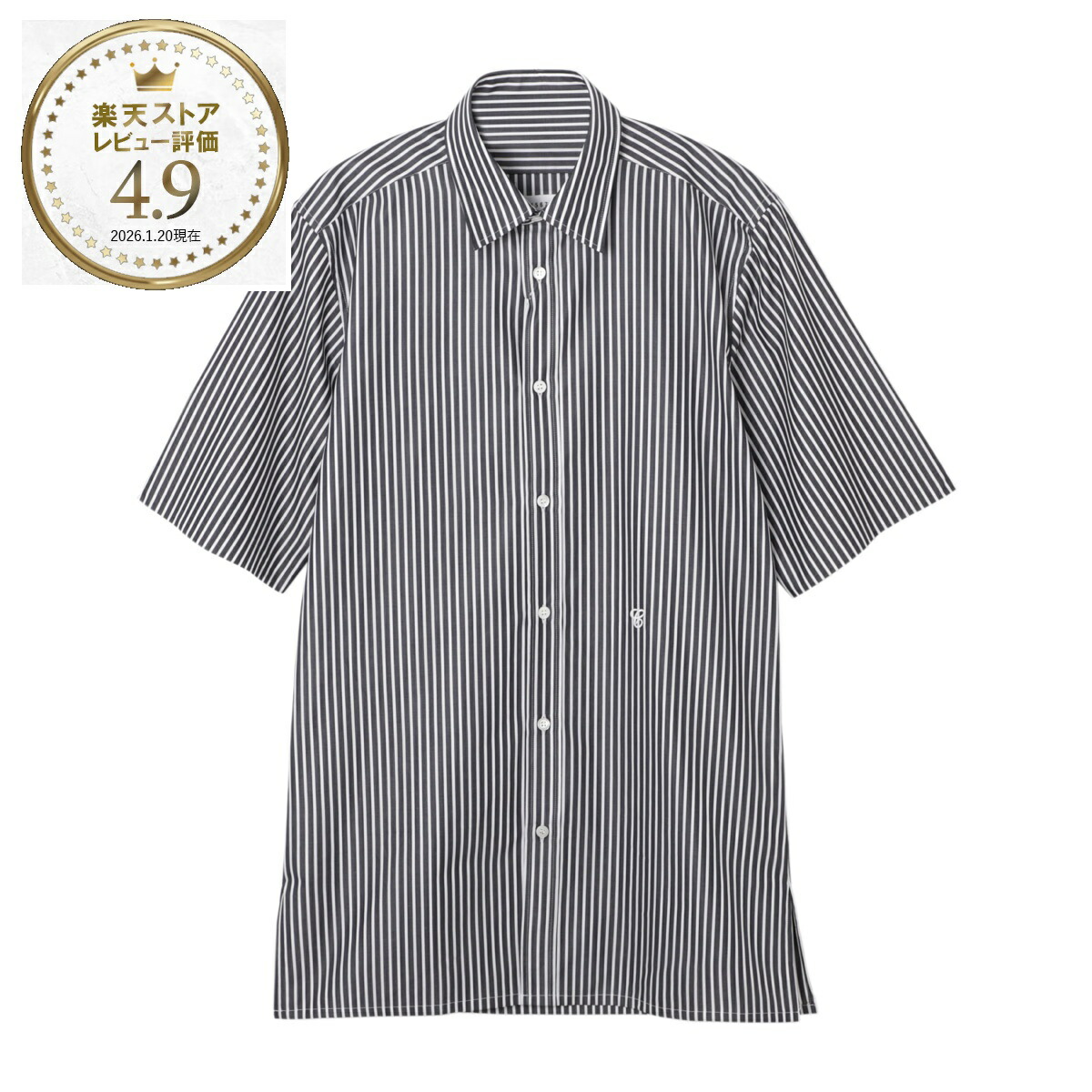 【アウトレット】メゾンマルジェラ Maison Margiela 半袖シャツ ブラック メンズ s50dr0007 s78577 001f【返品送料無料】