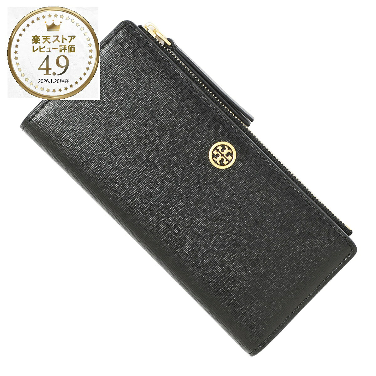 トリーバーチ TORY BURCH 長財布 小銭入れ付き ブラック レディース 87161 001 ROBINSON【返品送料無料】