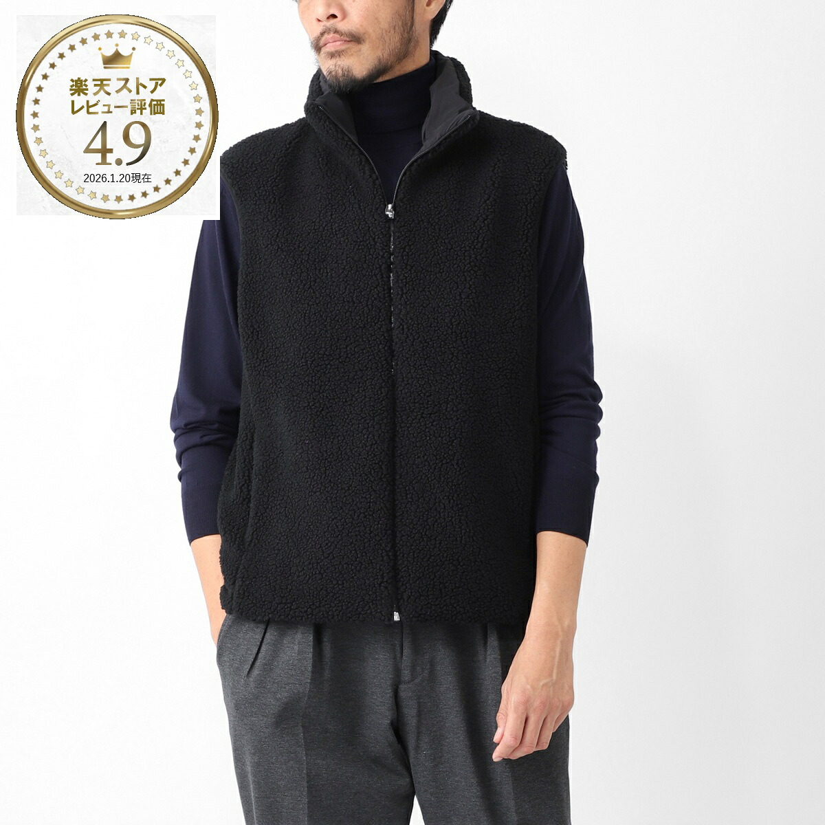 ヘルノ HERNO ベスト ジレ ブラック メンズ 大きいサイズあり gi000556u 12763 9300 FUNCTIONAL WARDROBE【返品送料無料】