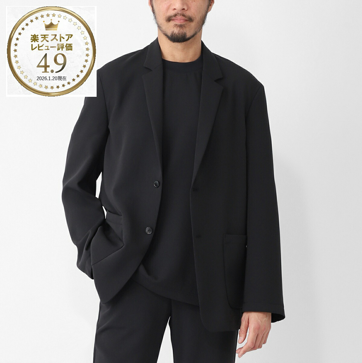 イスピラ ISPIRA 2つボタン イージージャケット シングルジャケット ブラック メンズ ja is as 0003 bk TAILORED/JK【国内正規品】【返品送料無料】[2026SS] 27,335円