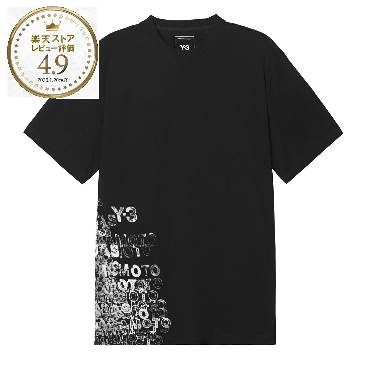 ワイスリー Y-3 クルーネックTシャツ ブラック メンズ kr2223 black Y-3 GFX SHORT SLEEVE TEE グラフィック ショート スリーブ ティー【返品送料無料】[2026SS]