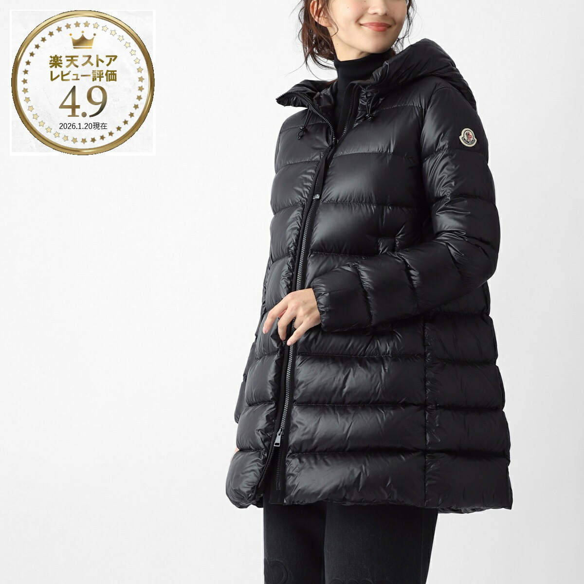 モンクレール MONCLER ダウンジャケット ブラック レディース suyenne 1c00012 597yg 999 SUYENNE スイエンヌ【返品送料無料】