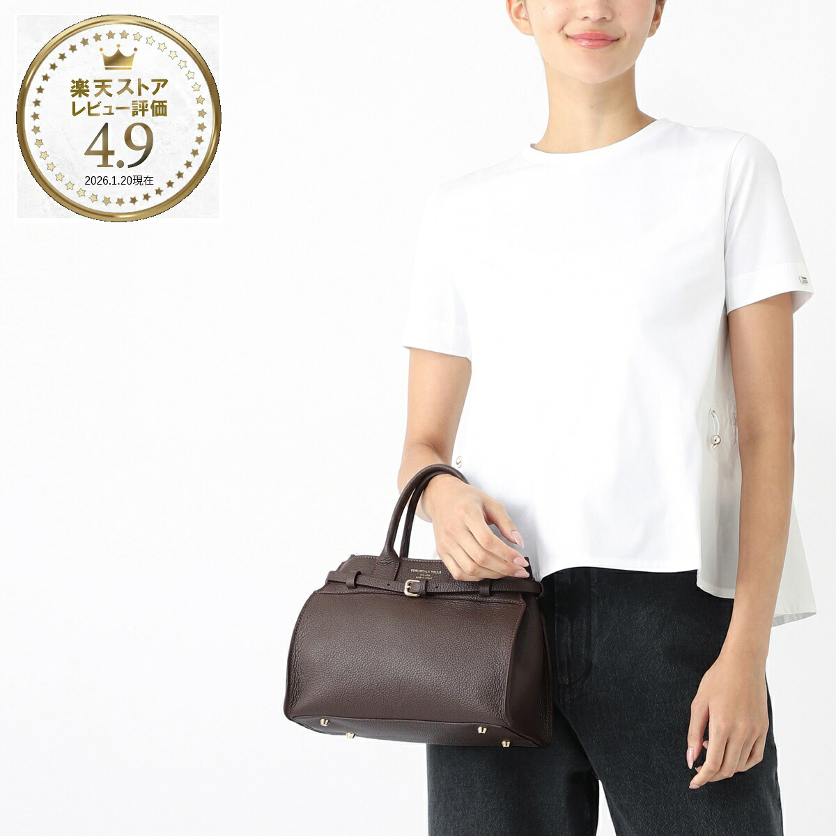 クリスチャン ヴィラ CHRISTIAN VILLA ハンドバッグ 2WAY ショルダーバッグ ブラウン レディース 6115 praline【返品送料無料】